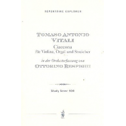 Ciaccona : für Violine, Orgel und Streicher - Tommaso Antonio Vitali