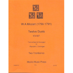 12 Duets KV487 : for 2 trombones - Wolfgang Amadeus Mozart