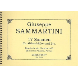 17 Sonaten : für Altblockflöte und Bc - Giuseppe Sammartini