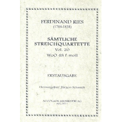 Quartett Nr. 20 Woo 48 F-Moll - Ferdinand Ries