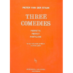 3 Comedies : for 3 guitars with - Pieter van der Staak