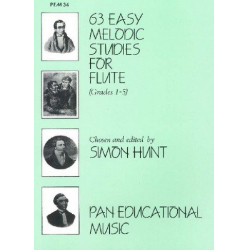 63 easy melodic Studies : for flute