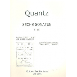 6 Sonaten Band 1 (Nr.1-3) : - Johann Joachim Quantz