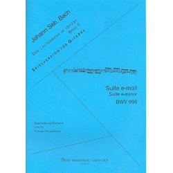 Suite e-Moll BWV996 : für Gitarre - Johann Sebastian Bach