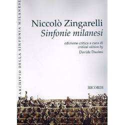 Sinfonie milanesi : per orchestra - Nicola Antonio Zingarelli