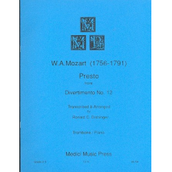 Divertimento no.12 : for trombone - Wolfgang Amadeus Mozart