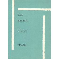 Macbeth : Klavierauszug (dt) - Giuseppe Verdi