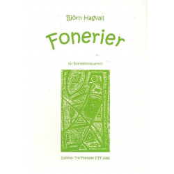 Fonerier : für 4 Blockflöten (SATB) - Björn Hagvall