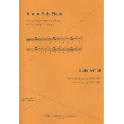 Suite a-Moll BWV997 : für Gitarre - Johann Sebastian Bach