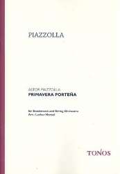 Primavera porteno für Bandoneon und Streichorchester (Partitur) - Astor Piazzolla / Arr. Lothar Hensel