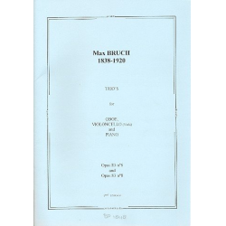 2 Trios op.83 Nrs.6+8 : für Oboe, Violoncello (Viola) - Max Bruch
