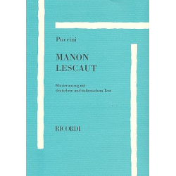 Manon Lescaut : Klavierauszug - Giacomo Puccini