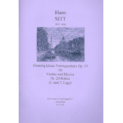 Bolero op.73,20 : für Violine und Klavier - Hans Sitt