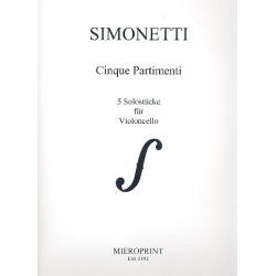 5 Partimenti : für Violoncello - Giovanni Paolo Simonetti