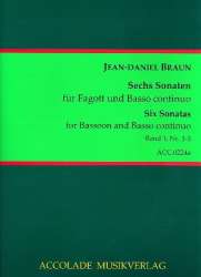 6 Sonaten Bd. 1 - Jean Daniel Braun / Arr. Jean-Christophe Dassonville