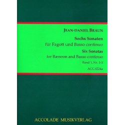 6 Sonaten Bd. 1 -Jean Daniel Braun / Arr.Jean-Christophe Dassonville