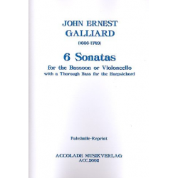 6 Sonatas With A Thorough Bass - Johann Ernst Galliard