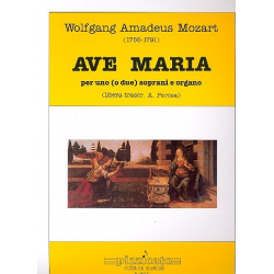 Ave Maria : per 1 o 2 soprani e organo - Wolfgang Amadeus Mozart