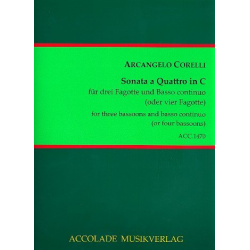 Sonata A Quattro In C Für 3 Fagotte und Bc - Arcangelo Corelli