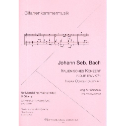 Italienisches Konzert F-Dur BWV971 : - Johann Sebastian Bach