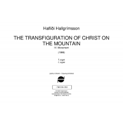 The Transfiguration of Christ on the Mountain - Organ - Haflidi Hallgrimsson
