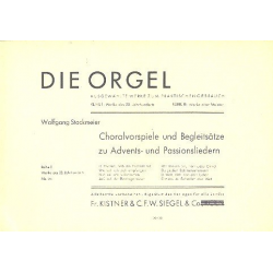Choralvorspiele und Begleitsätze zu Advents- - Wolfgang Stockmeier
