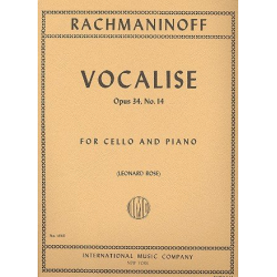 Vocalise op.34,14 : for cello and piano - Sergei Rachmaninov (Rachmaninoff)