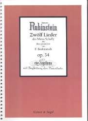 12 Lieder op. 34 für Gesang und Klavier -Anton Rubinstein