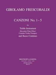 Canzoni nos.1-5 : for treble - Girolamo Frescobaldi