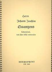 Quantz : Lebenslauf, von - Johann Joachim Quantz