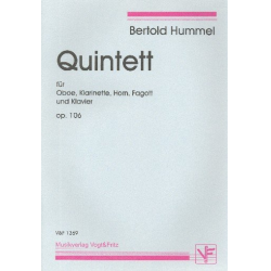 Quintett op.106 : für Oboe, - Bertold Hummel