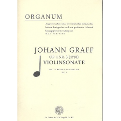 Sonate D-Dur op.1,3 : für Violine und Bc - Johann Graff