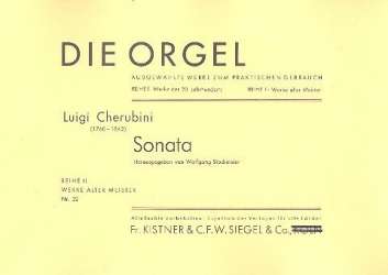 Sonate mit obligatem Pedal für Orgel - Luigi Cherubini