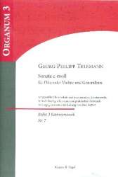 Sonate c-Moll für Flöte (Violine) und Bc - Georg Philipp Telemann
