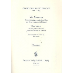 4 Motetten : für gem Chor und Bc - Georg Philipp Telemann