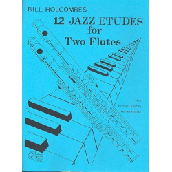 12 Jazz Etudes (+CD) for 2 flutes - Bill Holcombe