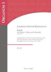 Sonate B-Dur op.12,1 für Violine, Violoncello und Klavier (Stimmen) -Leopold Anton Kozeluch / Arr.Hans Albrecht