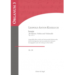 Sonate B-Dur op.12,1 für Violine, Violoncello und Klavier (Stimmen) - Leopold Anton Kozeluch / Arr. Hans Albrecht