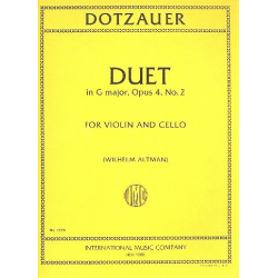 DUET G MAJOR OP.4,2 : FOR VIOLIN - Justus Johann Friedrich Dotzauer