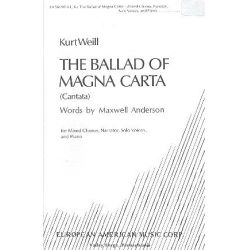 The Ballad of Magna Carta : for narrator, - Kurt Weill