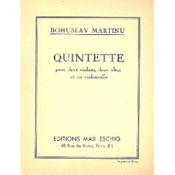 Quintette : pour 2 violons, 2 altos et violoncelle - Bohuslav Martinu