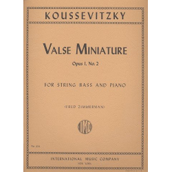 Valse miniature op.1,2 : for string bass and piano - Serge Koussevitzky