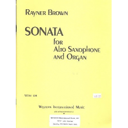 Sonata : for alto saxophone and organ - Rayner Brown