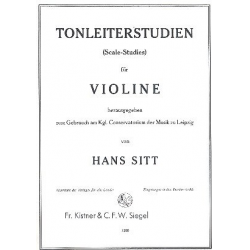 Tonleiterstudien für Violine / Scale Studies for Violin - Hans Sitt
