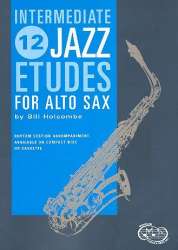 12 intermediate Jazz Etudes (Altsaxophon +CD) - Bill Holcombe