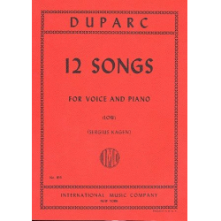 12 Songs : for low voice and piano - Henri Duparc