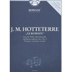 Suite d-Moll op.5,4 (+CD) : - Jacques-Martin Hotteterre ("Le Romain")