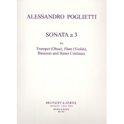 Sonata a 3 : for trumpet (oboe), flute - Alessandro Poglietti