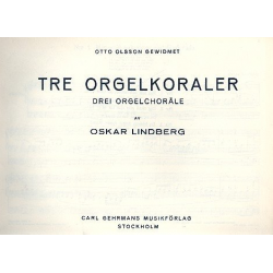 3 Orgelkoraler - Oskar Frederik Lindberg