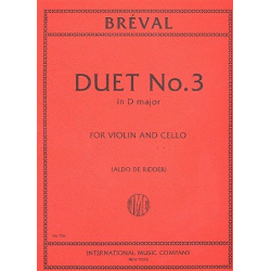 Duet no.3 D major : for violin and - Jean Baptiste Breval